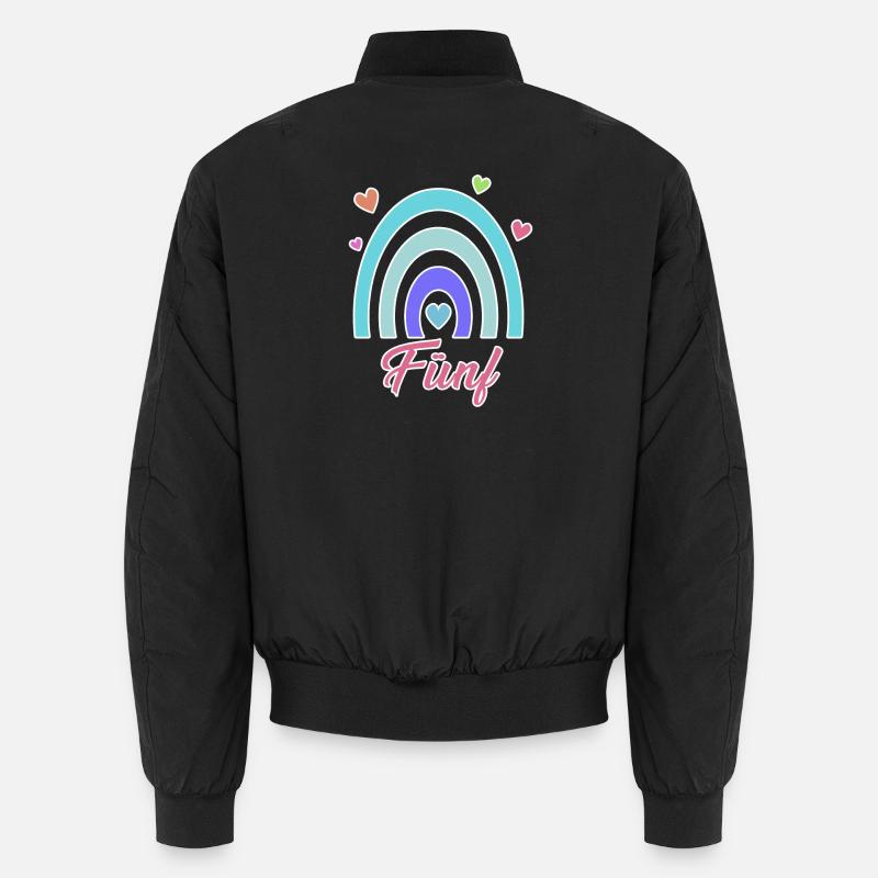 5. Geburtstag Regenbogen Vintage Unisex Bomberjacke