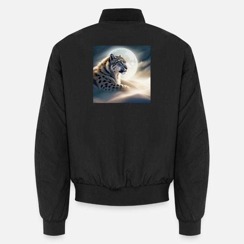 Schneeleopard Unisex Bomberjacke