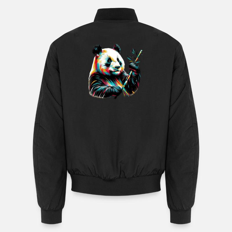 Panda - Unisex Bomber Jacket - black