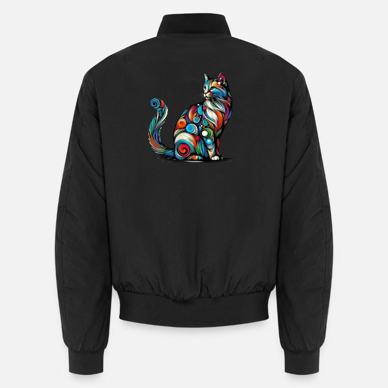 Chat - Bomber unisexe - noir