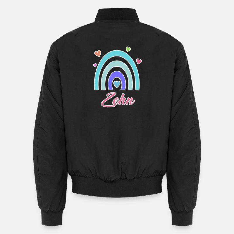 10. Geburtstag Regenbogen Vintage Unisex Bomberjacke