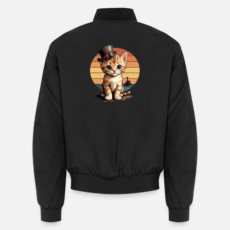 Chat steampunk Bomber unisexe