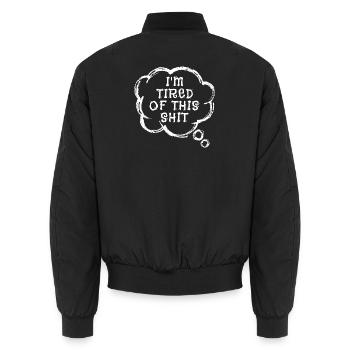Ist Mir Egal Cooler Spruch Gleichgültig Haltung - Unisex Bomberjacke - Schwarz - Hinten - AI Model Male 185 light (185cm)