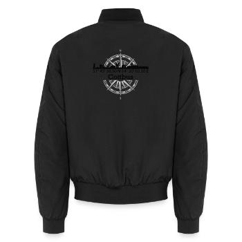 Koordinaten Cottbus - Unisex Bomberjacke - Schwarz - Hinten - AI Model Male 185 light (185cm)