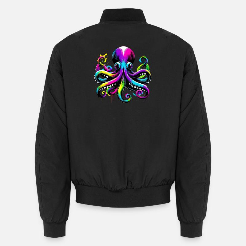 Krake - Unisex Bomberjacke - Schwarz