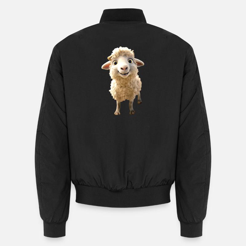 Schaf Lamm Mäh Schäfchen Schäfer Süße Schafe Schaf - Unisex Bomberjacke - Schwarz