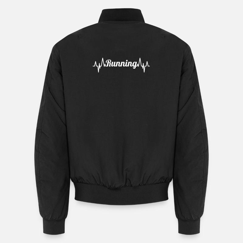 Läufer Herzlinie - Unisex Bomberjacke - Schwarz