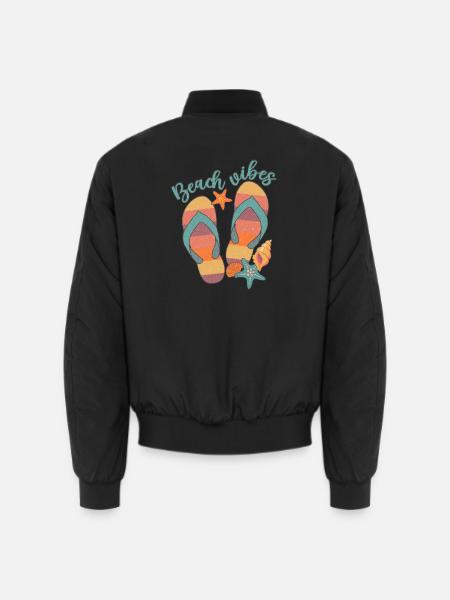 Beach Vibes - Unisex Bomber Jacket - black