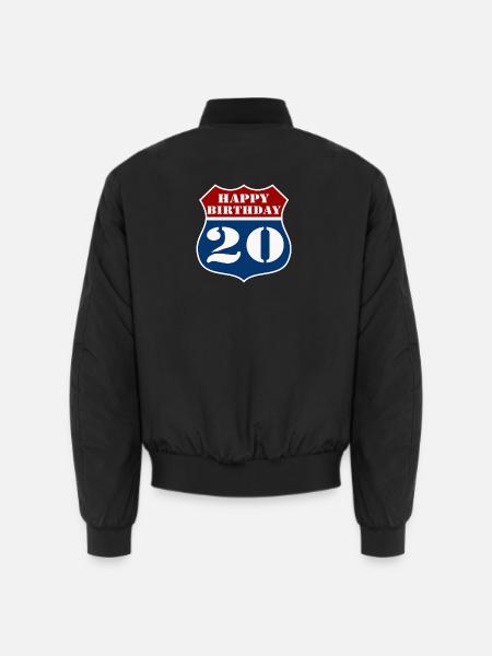 20. Geburtstag , Happy Birthday 20 US (25) - Unisex Bomberjacke - Schwarz