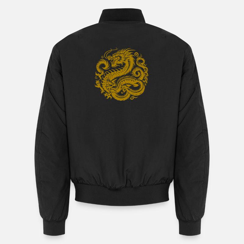 Chinesisches Drachen-Tattoo - Unisex Bomberjacke - Schwarz