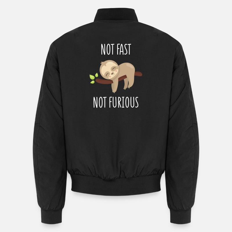 Nicht schnell, nicht wütend Unisex Bomberjacke