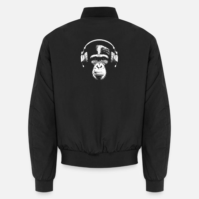 Affe - Musik - Schimpanse Unisex Bomberjacke