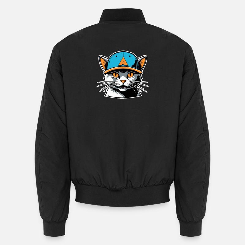 Katze mit Hut Unisex Bomberjacke