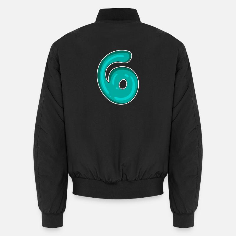 Number 6 Number - Unisex Bomber Jacket - black