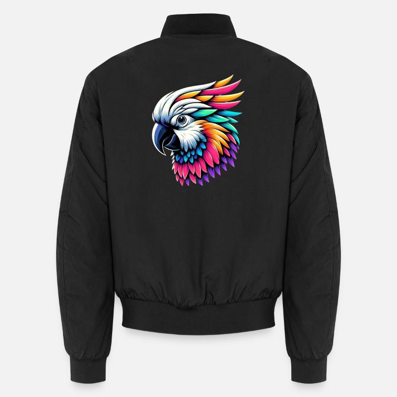 Kakadu-Papagei mit Kamm Unisex Bomberjacke
