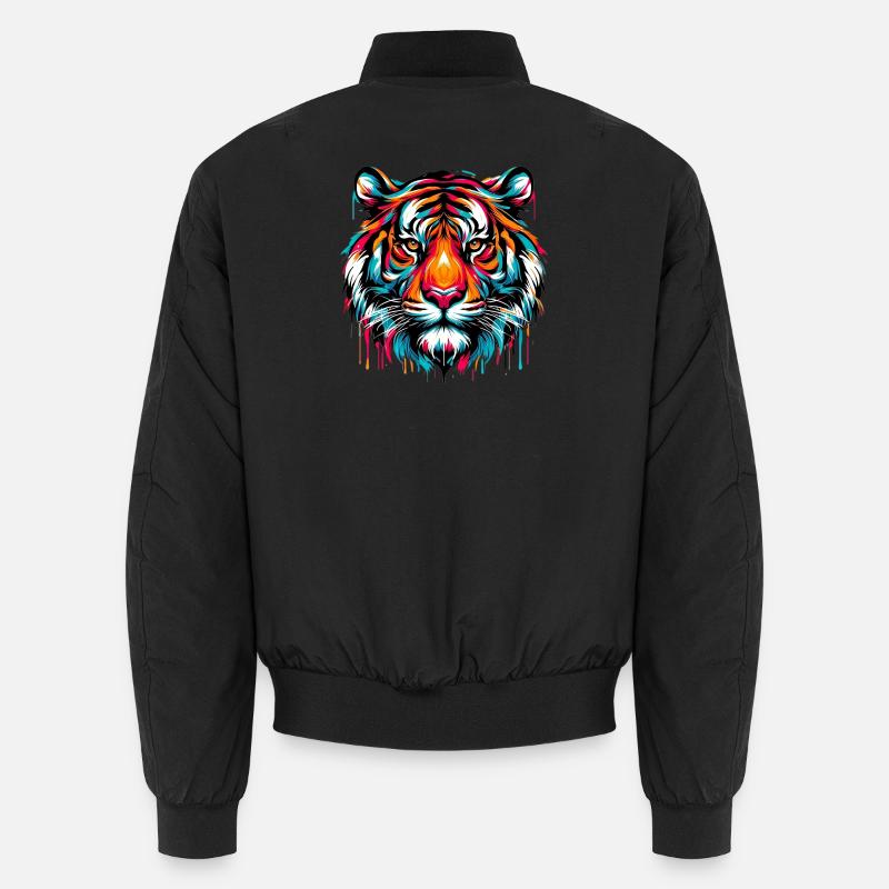 Tiger - Unisex Bomber Jacket - black