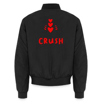 LOVE. COUPLE. JUST MARRIED. EVJF. SAINT VALENTIN. - Bomber unisexe - noir - Dos - AI Model Male 185 light (185cm)