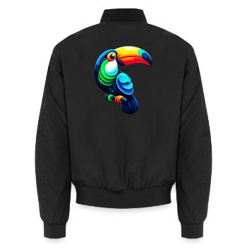 Toucan - Bomber unisexe - noir - Dos - AI Model Male 185 light (185cm)