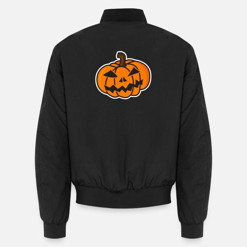 Funny Halloween Pumpkin Mock-up Unisex Bomber Jacket