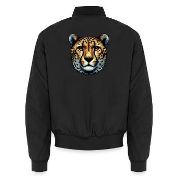 Gepard - Unisex Bomberjacke - Schwarz - Hinten - AI Model Male 185 light (185cm)