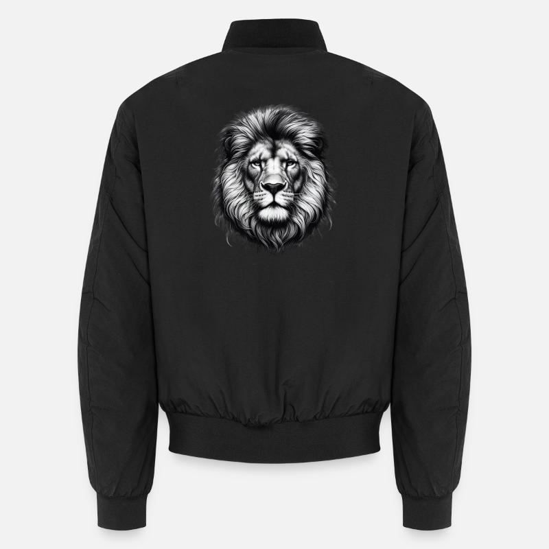 Lion - Bomber unisexe - noir