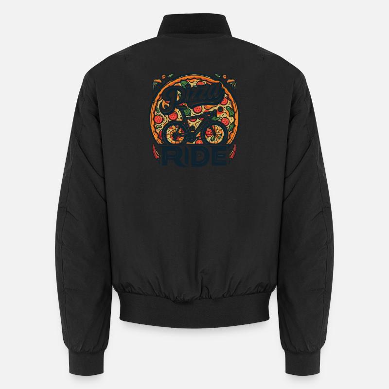 Pizza Bike Ride Design Unisex Bomber Jacket