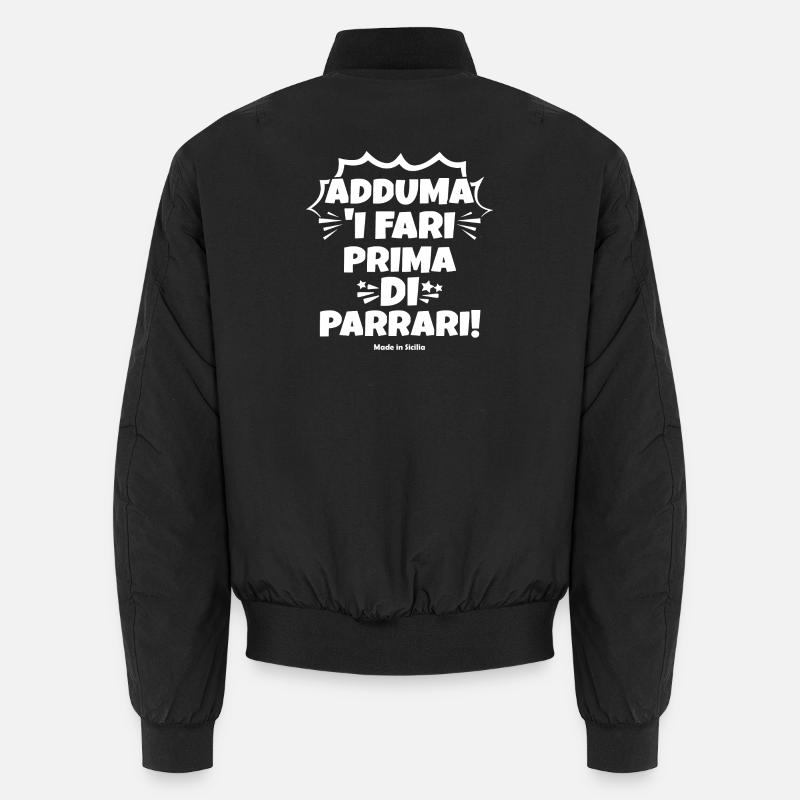 Sicily t-shirt Sicilian proverb called aphorism Unisex Bomber Jacket