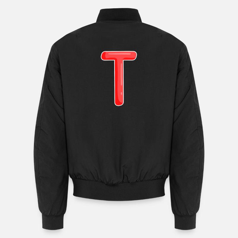 Letter T Initial Letter Unisex Bomber Jacket