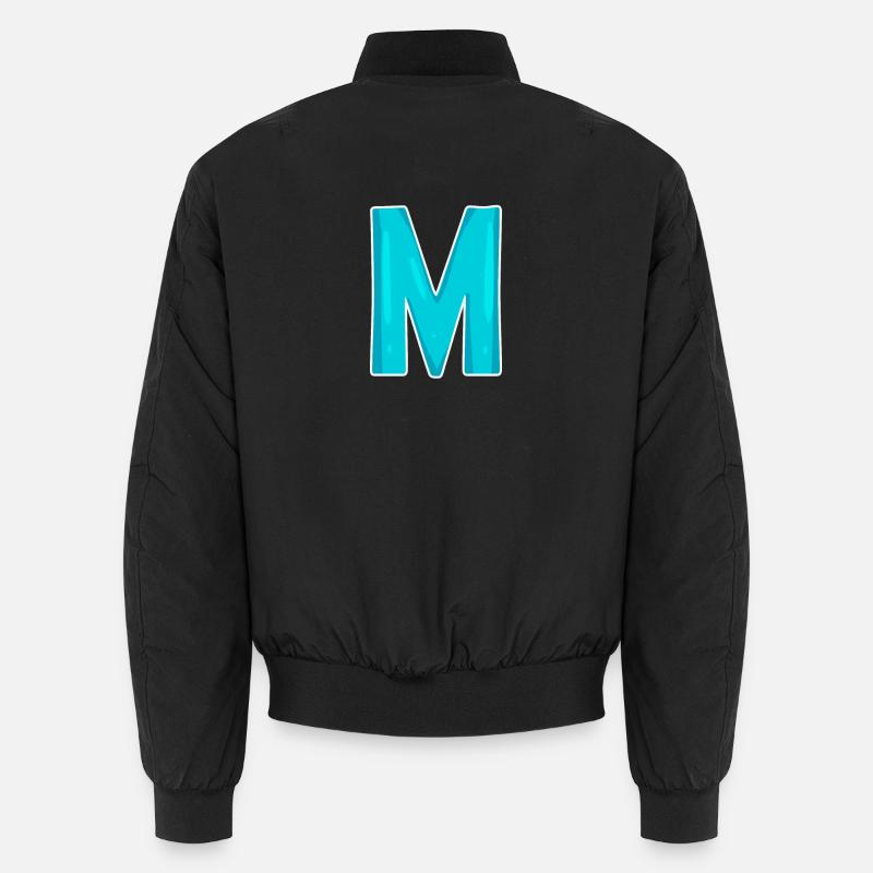 Buchstabe M Anfangsbuchstabe Unisex Bomberjacke