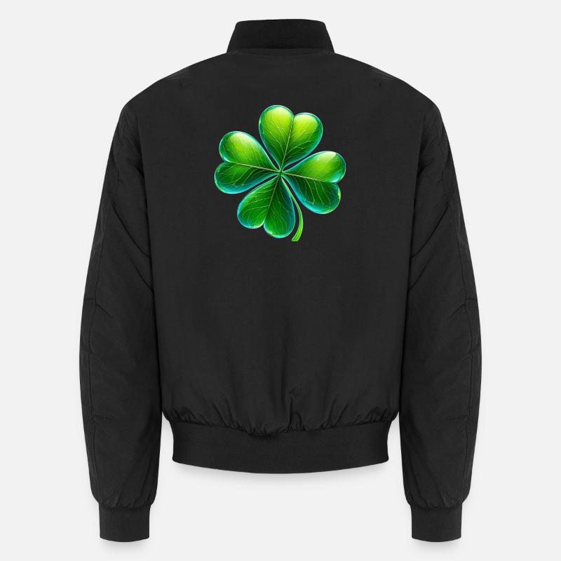 Vierblättriges Kleeblatt Unisex Bomberjacke