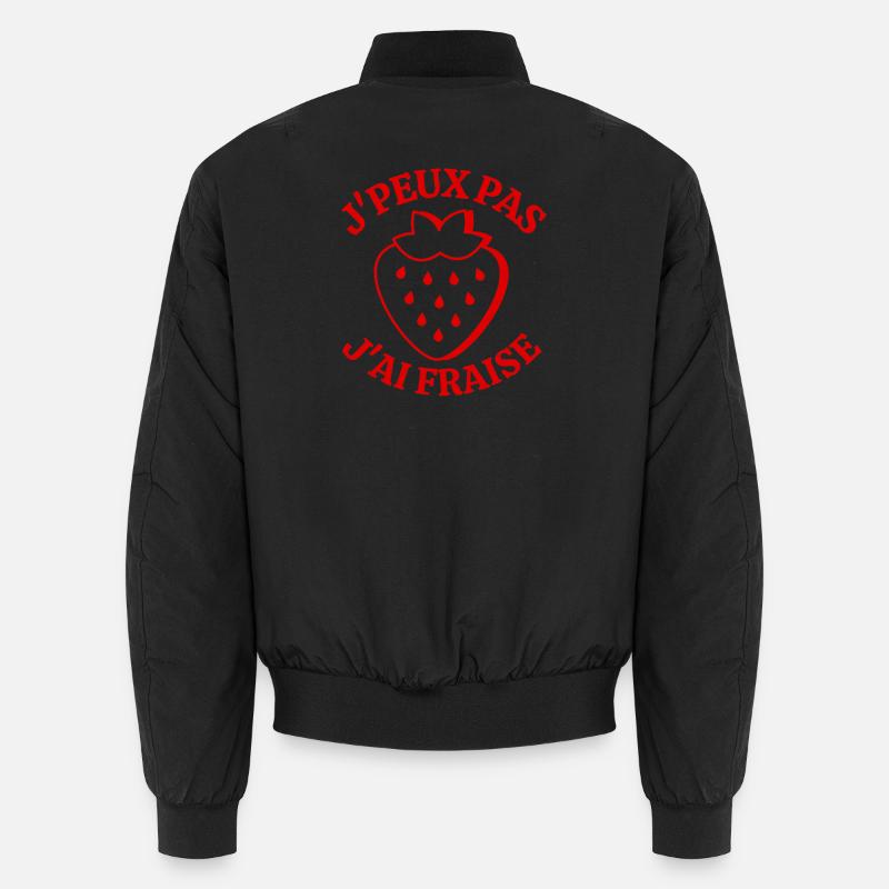 Erdbeere, ich mag Erdbeeren, rote Früchte Unisex Bomberjacke