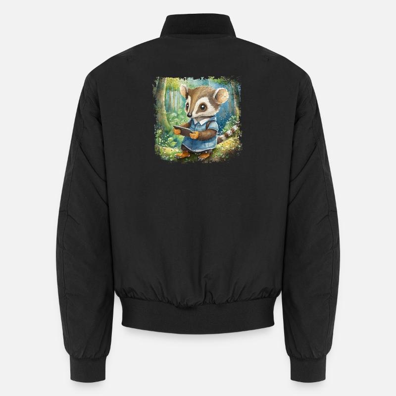 Niedlicher junger Ameisenbär mit Handy Unisex Bomberjacke