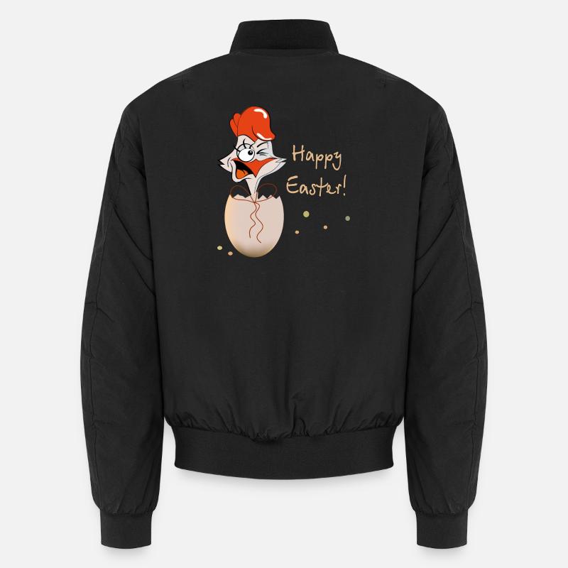 Joyeuses Pâques Coq - Bomber unisexe - noir