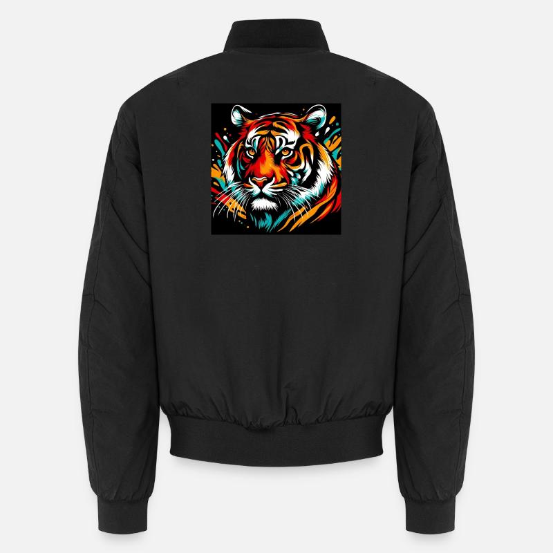 Tiger - Unisex Bomber Jacket - black
