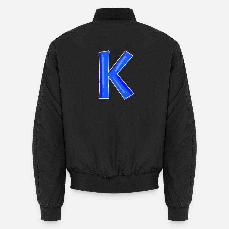 Letter K - Initial letter K Unisex Bomber Jacket