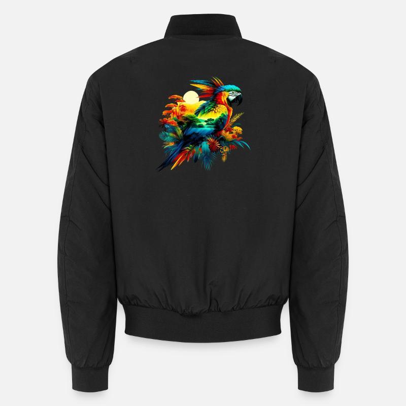 Papagei - Unisex Bomberjacke - Schwarz