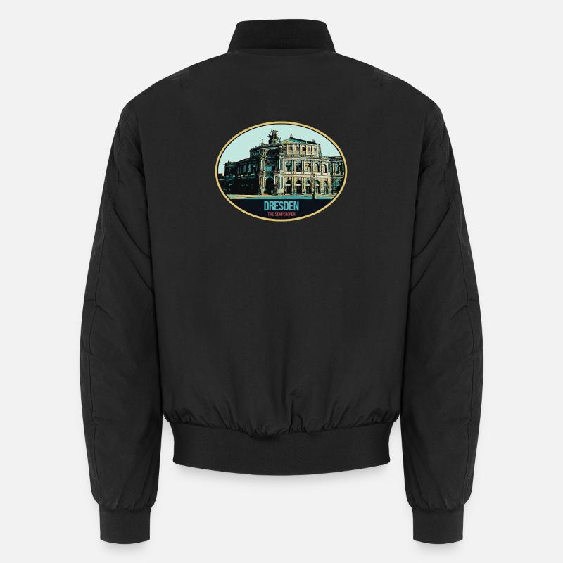 Dresdner Semperoper: Eleganz in der Illustration Unisex Bomberjacke