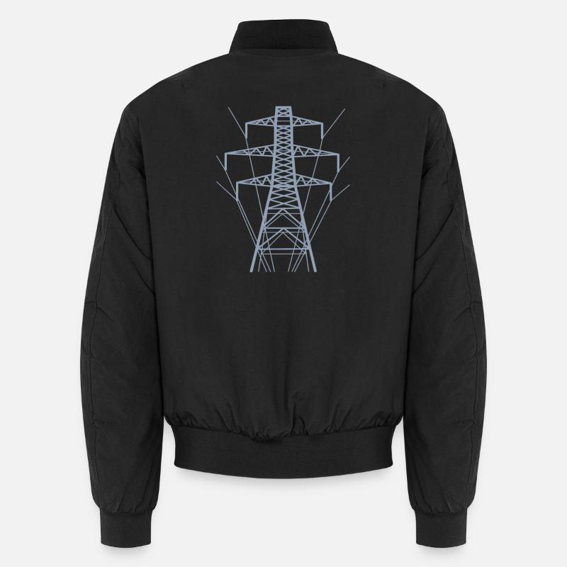 Pole Silhouette - Unisex Bomber Jacket - black