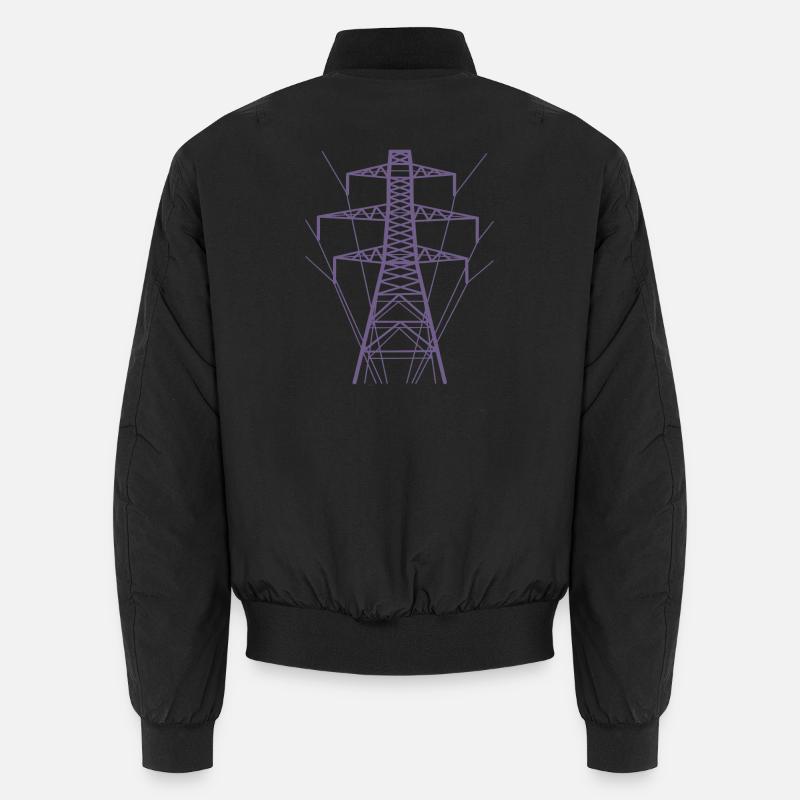 Pole Silhouette - Unisex Bomber Jacket - black