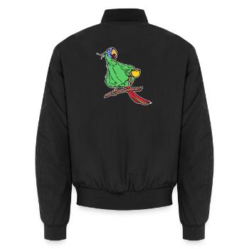 Perroquet, Oiseau, Animal, Animal De Compagnie, Tropical, Animaux De Zoo - Bomber unisexe - noir - Dos - AI Model Male 185 light (185cm)