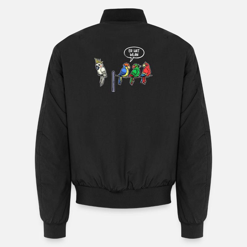Tier Dschungel Vögel Statement Papagei Zootiere Unisex Bomberjacke