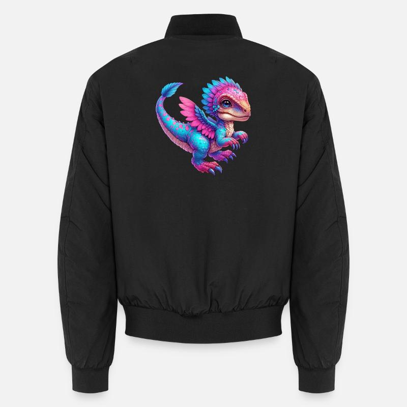Dinosaur - Unisex Bomber Jacket - black