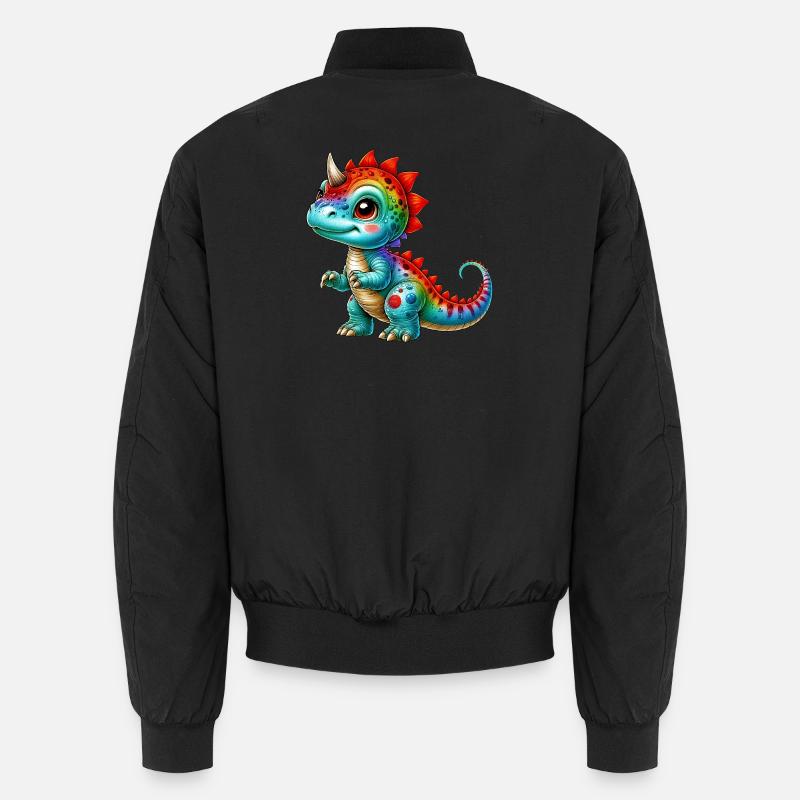 Dinosaur - Unisex Bomber Jacket - black