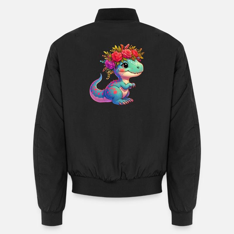 Dinosaur - Unisex Bomber Jacket - black