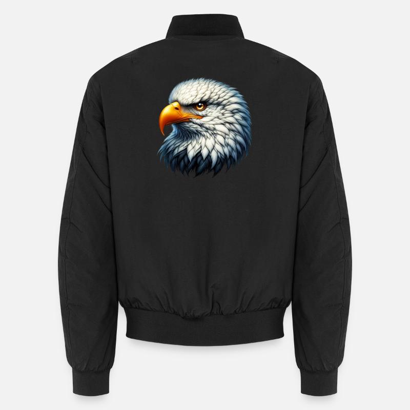 Eagle - Unisex Bomber Jacket - black