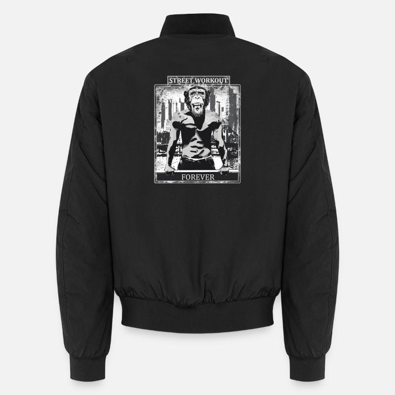 Street Workout Monkey Design Bomber unisexe