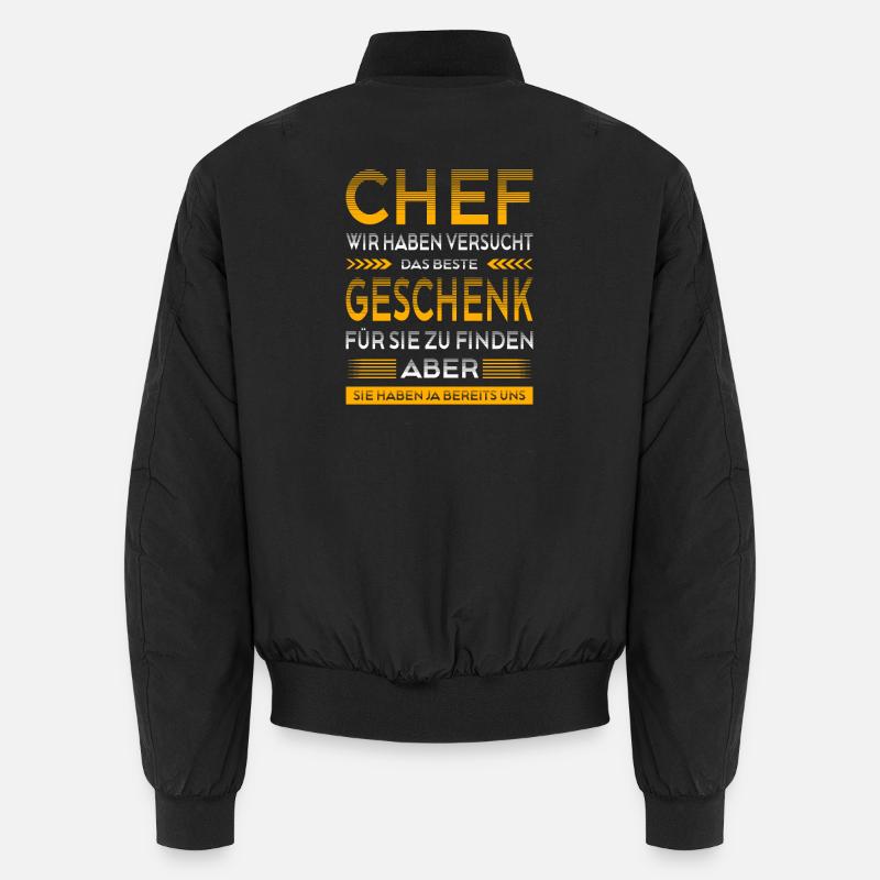 Chef Abschied Geschenke Abschiedsgeschenk - Unisex Bomberjacke - Schwarz