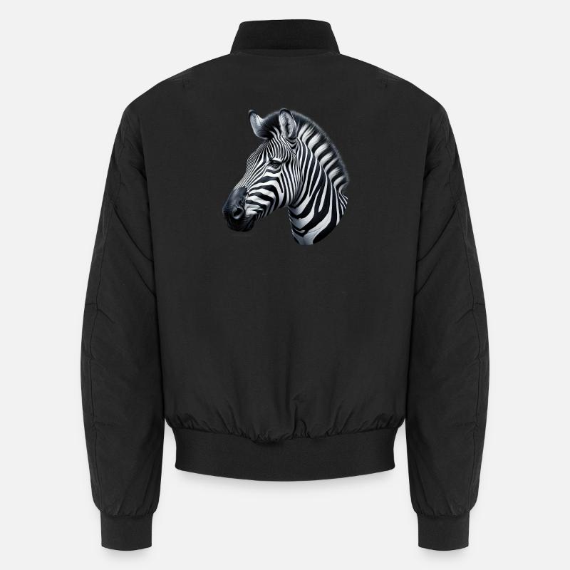 Zebra - Unisex Bomber Jacket - black