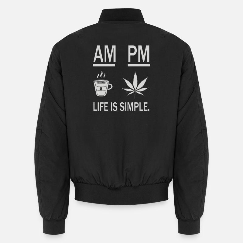 Kaffee und Gras Unisex Bomberjacke