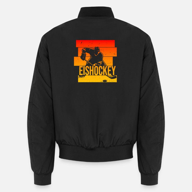 Eishockey - Unisex Bomberjacke - Schwarz